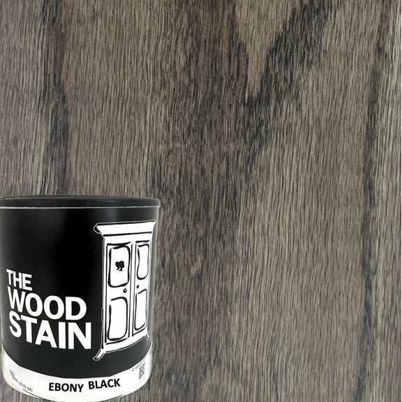 32 oz. The Wood Stain Ebony Black Low VOC Oil-Based Interior Wood Stain