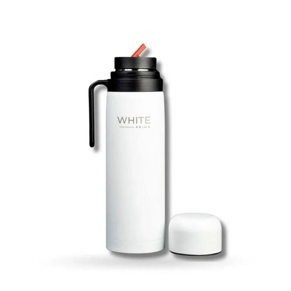32 oz Thermos for Yerba Mate | Water Bottle | WHITE Prime