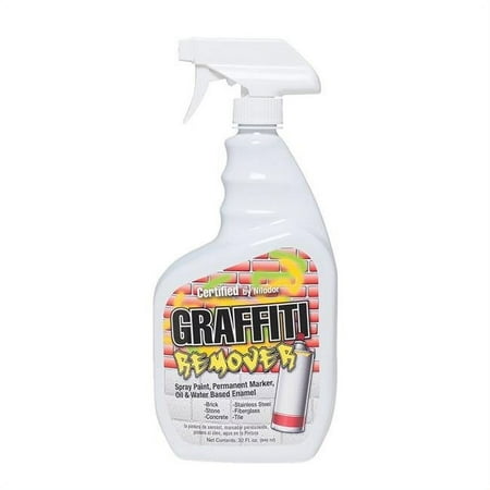 32 oz Trigger Spray Bottle Graffiti Remover, White