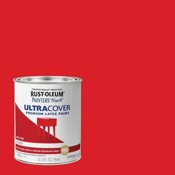 Rust-Oleum Ultra Cover Paint Gloss - 2 Pack, 32 oz., Apple Red