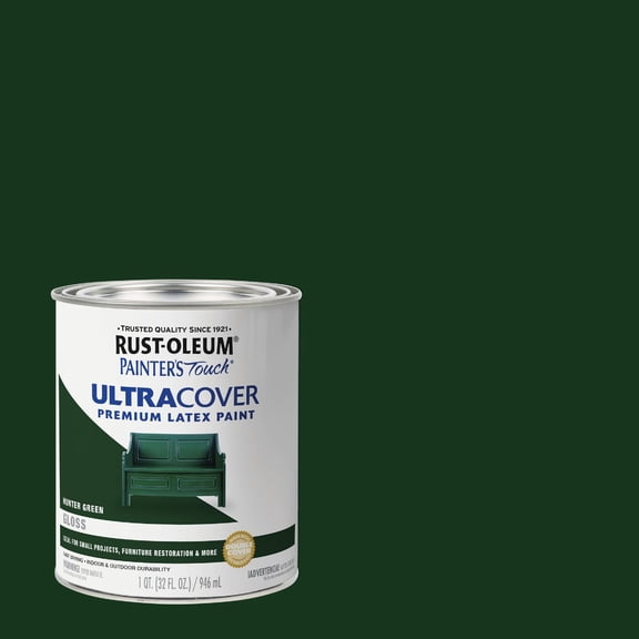 Rust-Oleum Ultra Cover Gloss Paint - Hunter Green, 32 oz, 2-Pack