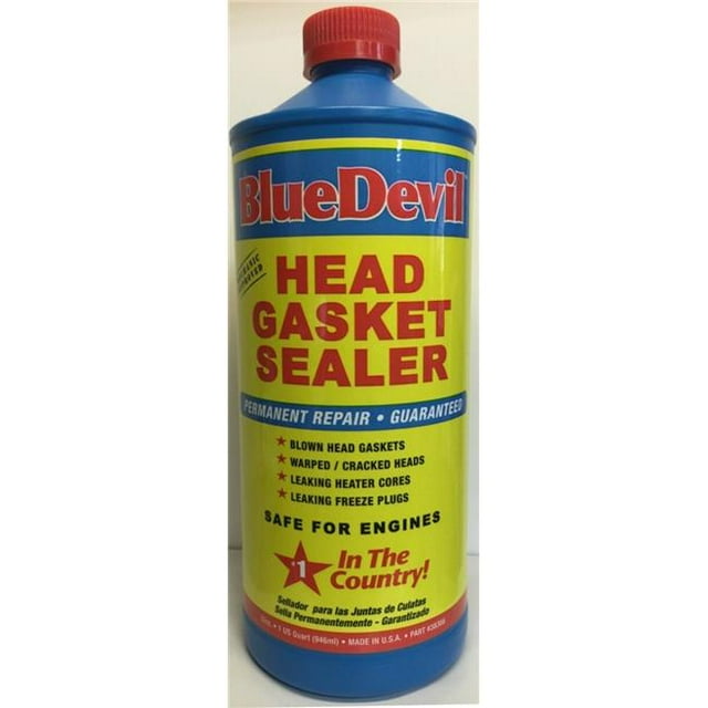 32 oz V8 Devil Permanent Head Gasket Sealant, Blue