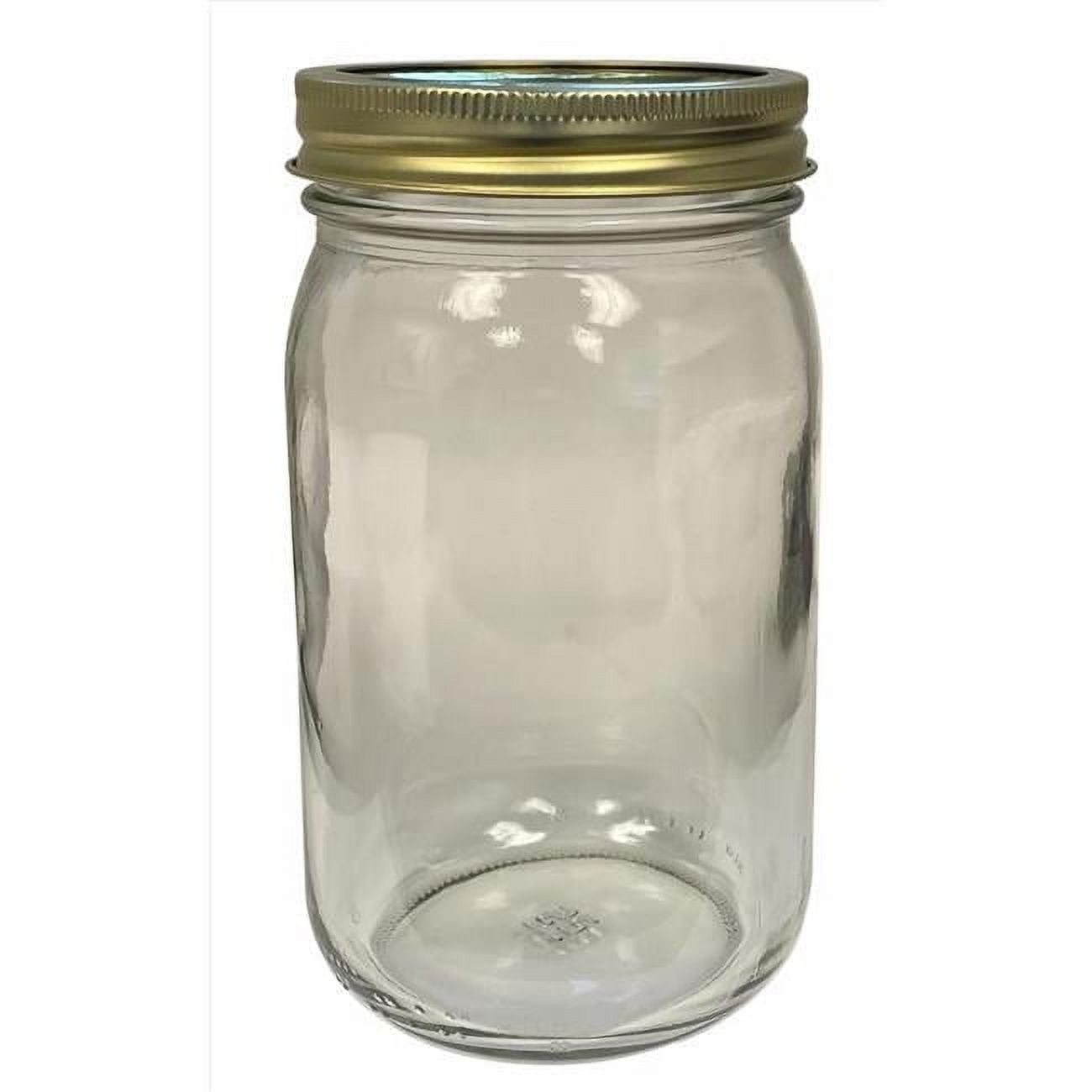 32 oz Clear Glass Wide Mouth Canning Jar Set
