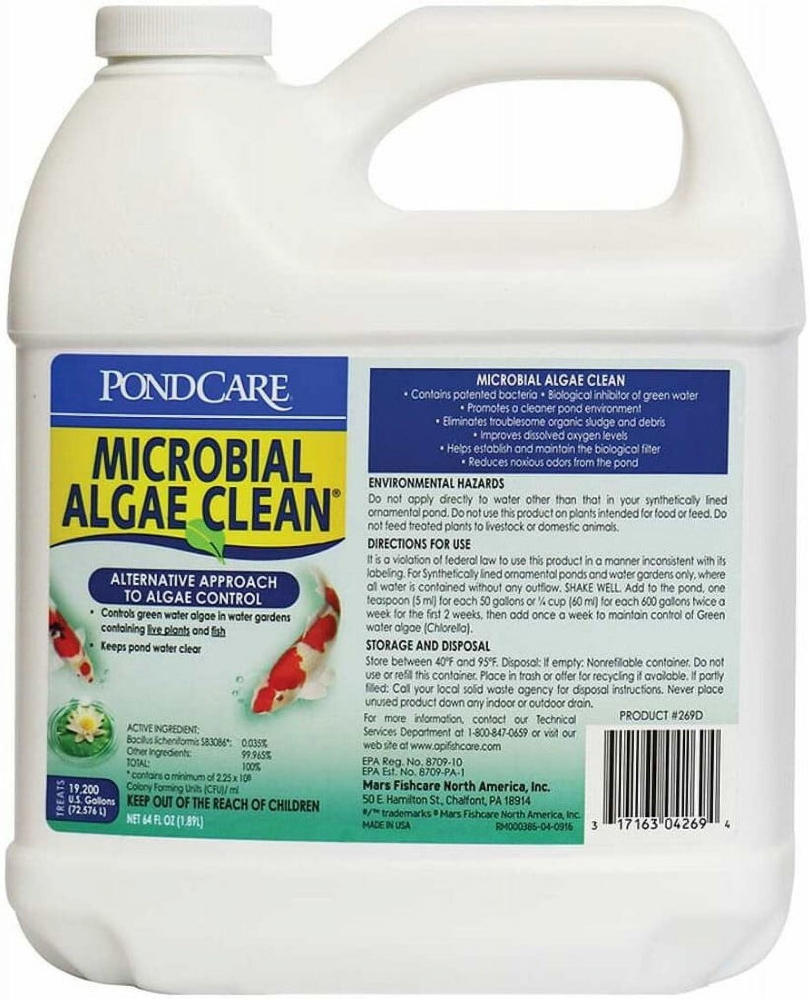 32 oz (treats 9600 gal) PondCare Microbial Algae Clean
