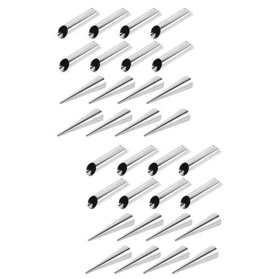 32 pcs   Stainless Steel Croissant Form Tubes Bread Roll Molds Baking Tool Supply