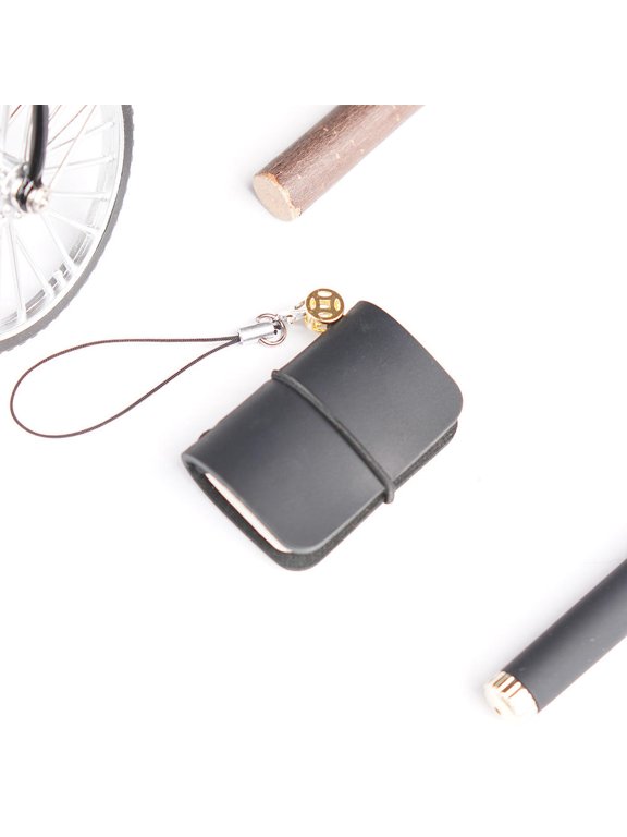 32 sheets Mini Leather Notebook Pocket Notepad Key Chain Portable Travel Sketchbook Ultra-small Handbook Loose-leaf Notepad