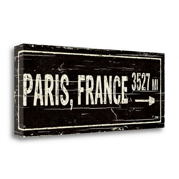 32" x 13" Destination Signs I by Pela Studio- Print on Canvas Fabric Multi-Color