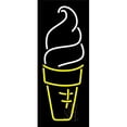 thumbnail image 1 of 32 x 13 in. Ice Cream Cone Neon Sign - Yellow & White, 1 of 1