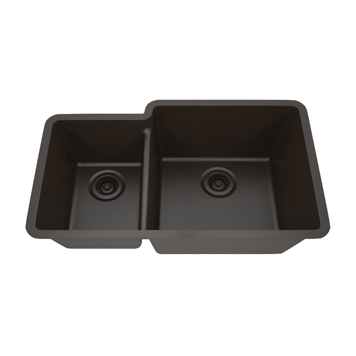 32" x 19" Quartz Kitchen Sink, Double Bowl Sink, Drop-in Sink