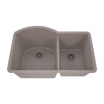 32" x 20" Quartz Kitchen Sink, 70/30 Double Bowl Sink, Drop-in Sink, Undermount Sink, Granite Kitchen Sink, Concrete Kitchen Sink, Lexicon Platinum LP-7030-C-SO