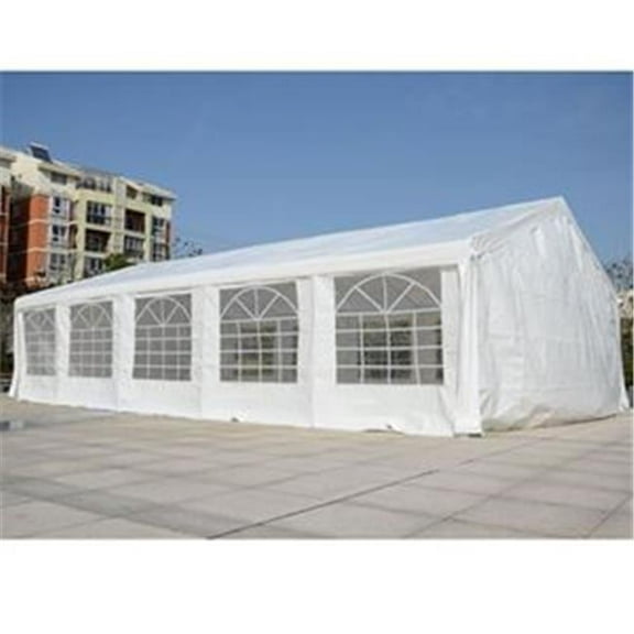 32 x 20 ft. Outdoor Gazebo Carport Tent, White