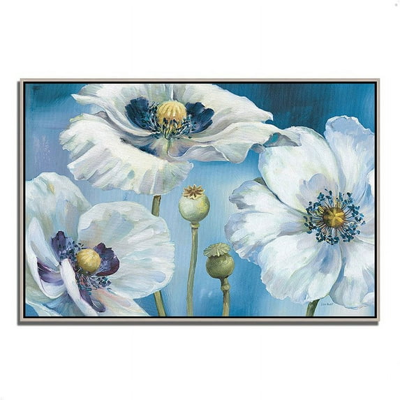 32 x 22 Blue Dance I by Lisa Audit - Wall Art Print on Canvas Fabric Multi-Color