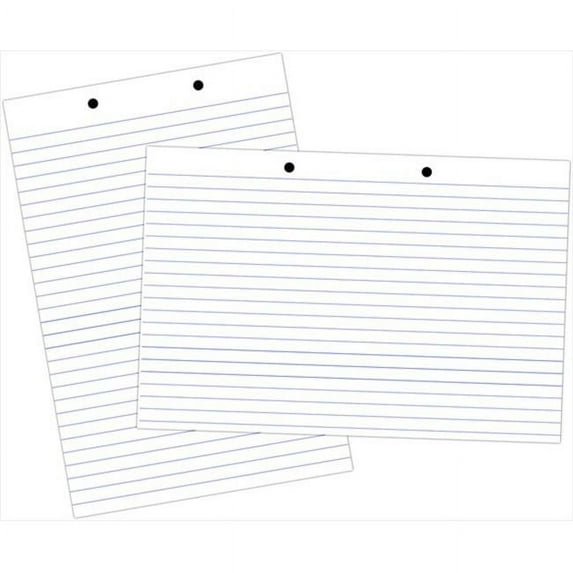 32 x 24 In. Sulphite Paper Skip A Line Chart Tablet, 1.5 In. Ruling, 0.5 In. Skip Line, White, Pack - 500