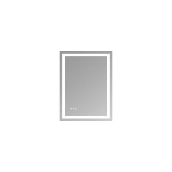 32 x 24 Inch Modern Bathroom Wall Mirror with LED Lighting, Anti-Fog Function, Touch Sensor, Aluminum Frame, Rectangular Vanity Mirror, Wall Mounted, Moisture Resistant, Multi-Color Light Modes