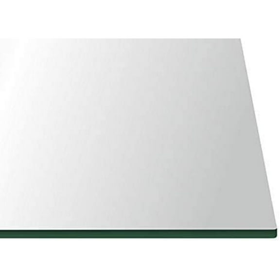 32" x 24" Rectangle Clear Tempered Glass Table Top 3/8" Thick - Flat Polish Edge