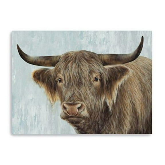 32 x 24 in. Brown Bold No Bull Canvas Wall Art