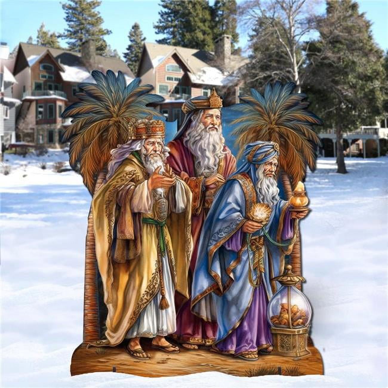 32 x 27 in. Three Wise Men Outdoor Nativity Holiday Decor - Walmart.com