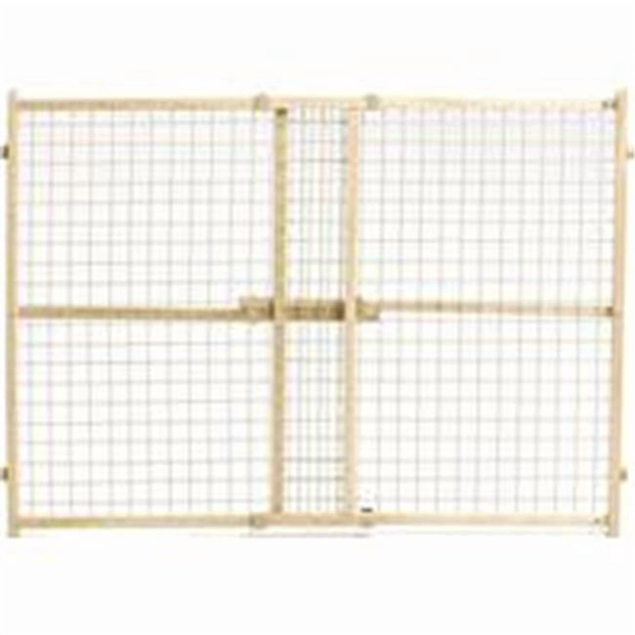 32 x 29 - 50 in. Wood & Wire Mesh Pet Gate