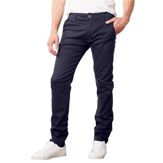 32 x 30 in. Mens Super Stretch Slim Pants, Navy - Pack of 24
