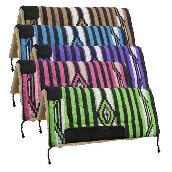 32" x 32" Acrylic Top Saddle Pad w/ Fleece Bottom (Blue)