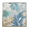 thumbnail image 1 of 32" x 32" Tropical Leaf Framed Wall Art with Gold Frame, by DecMode, 1 of 14