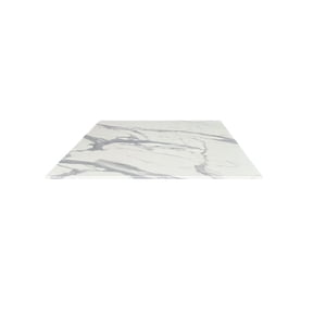 32" x 32" White Marble, Indoor/Outdoor All-Season EuroSlim Table Top by the Holland Bar Stool Co.