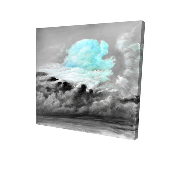 32 x 32 in. Blue Clouds-Print on Canvas