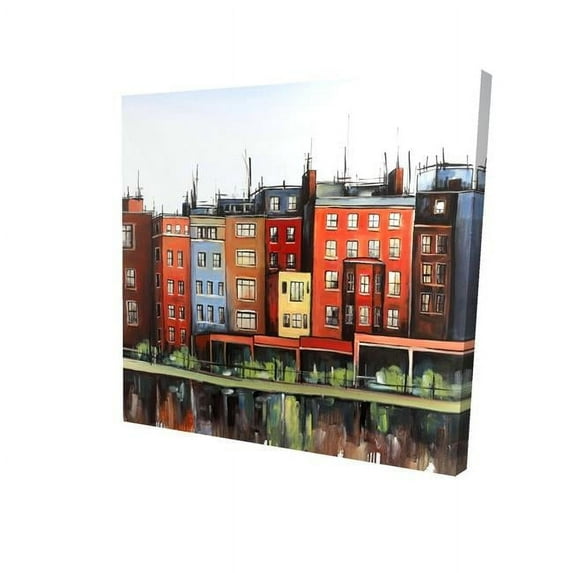 32 x 32 in. Boston Fall Colors Buildings-Print on Canvas