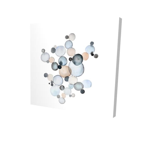 32 x 32 in. Greyish Bubbles-Print on Canvas