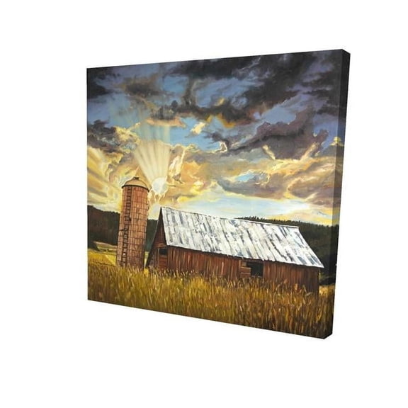 32 x 32 in. Hay Barn-Print on Canvas