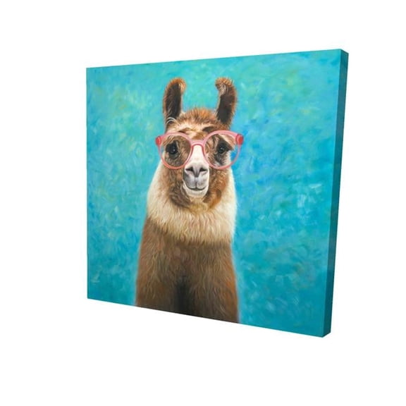 32 x 32 in. Lovable Llama-Print on Canvas