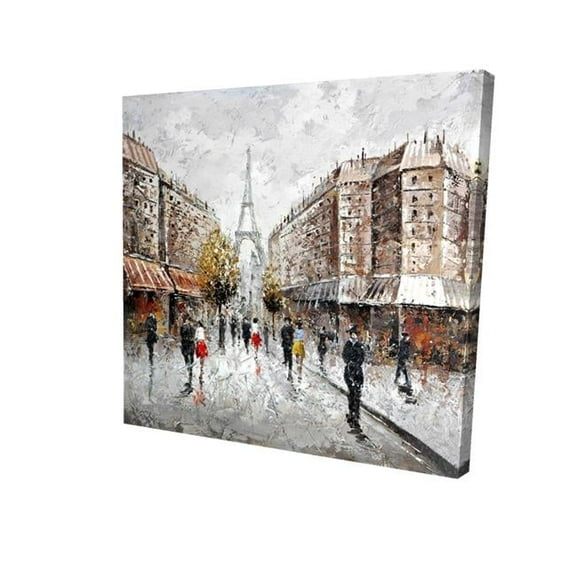 32 x 32 in. Paris Busy Street-Print on Canvas