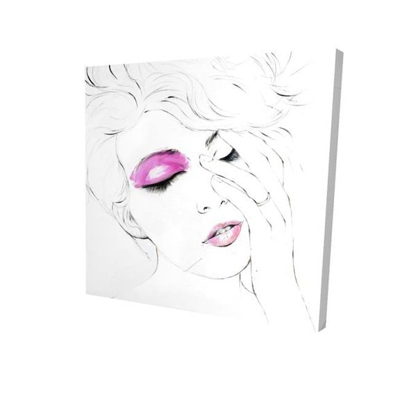 32 x 32 in. Pink Makeup-Print on Canvas