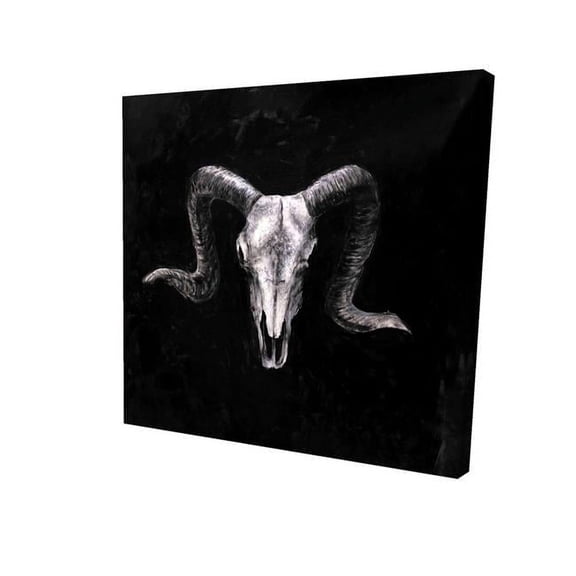 32 x 32 in. Ram Skull Grunge Style-Print on Canvas