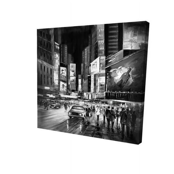 32 x 32 in. Times Square Monochrome-Print on Canvas
