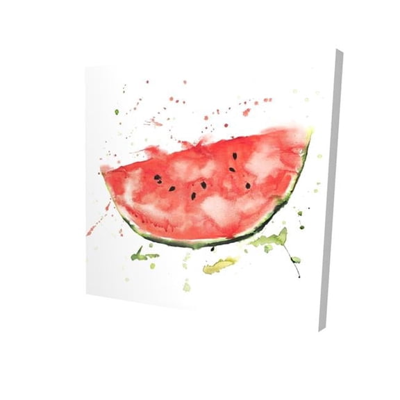32 x 32 in. Watermelon Slice-Print on Canvas