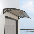 thumbnail image 1 of 32"x 40" Window Awning UV Rain Cover Front Door Canopy Exterior Awnings For Patio Brown, 1 of 11
