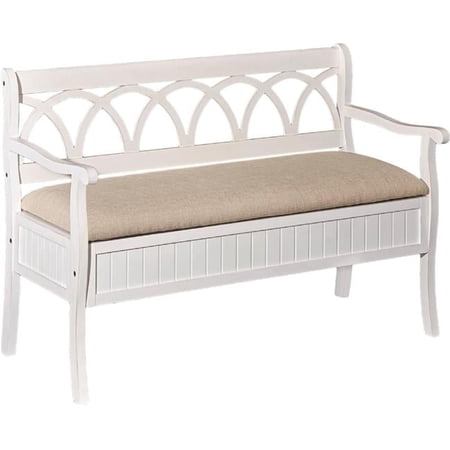 32 x 48 x 21.5 in. Elliana Storage Bench - White