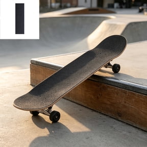 32 x 8.3 Inch Grip Tape Sheet for Skateboard Longboard, Black Coarse Traction Peel and Stick Sandpaper, Waterproof Durable Board Texture