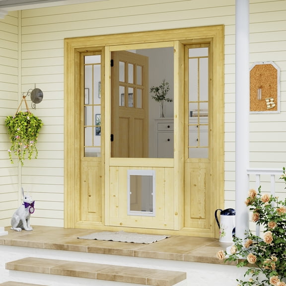 32" x 80" Pre-Assembled Solid Wood Screen Doors | Ready To Install In Minutes