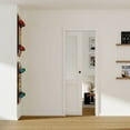 thumbnail image 1 of 32" x 80" Sliding Pocket Doors Half Tempered Frosted Glass Closet Door with Frame & Hardware Kit Included, Interior Single Doors Easy Assembly, 1 of 7