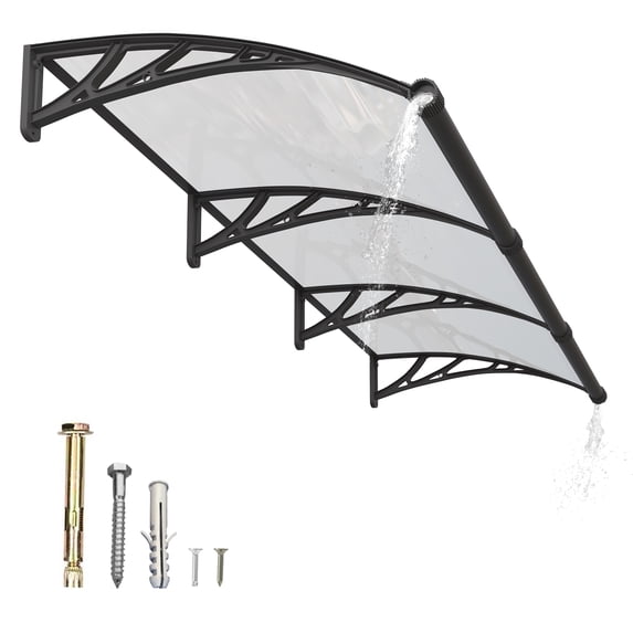 32"x 80" Window Awning Canopy Door Entrance Patio Cover Solid Sheet Awnings For Garden
