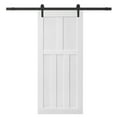thumbnail image 1 of 32" x 84" Five Panel Real Primed Door Slab, DIY Panel Door, Modern Interior Barn Door, Moisture-proof, Anti-deformation, Pre-Drilled Ready to Assemble, Suitable for Pre-hung and Barn Door B5A0619, 1 of 9