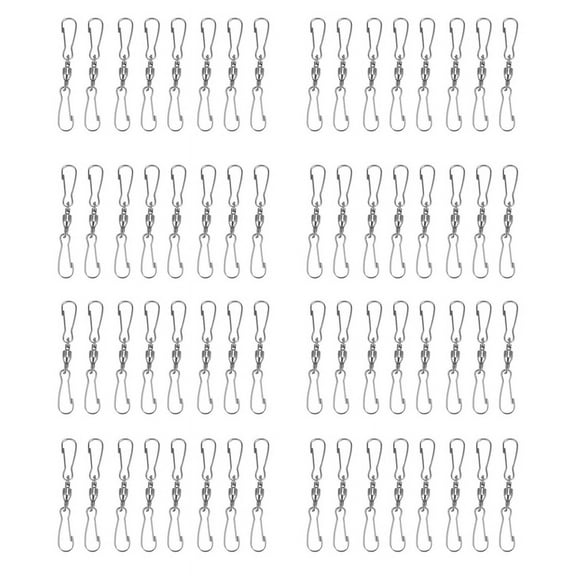 32 x Swivel hooks-Silver