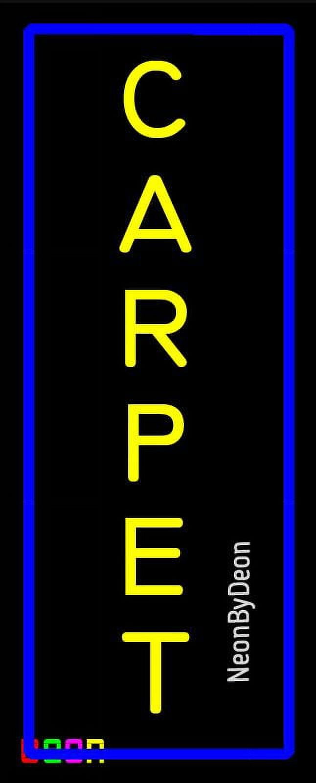 32"x13" Neon By Deon Vertical Carpet LED Neon Sign with Border w/Remote