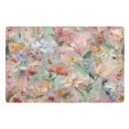 thumbnail image 1 of 32"x20" Door Mat Mat Absorbent & Non-Slip Entryway Rug Washable Floor Mat Abstract Pink Floral Pattern, 1 of 7