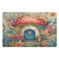thumbnail image 1 of 32"x20" Door Mat Mat Absorbent & Non-Slip Entryway Rug Washable Floor Mat Cute Mushroom House, 1 of 8