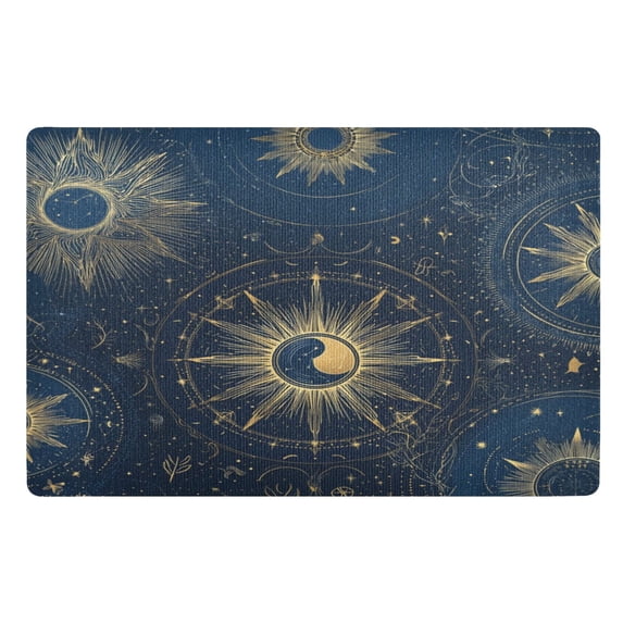 32"x20" Door Mat Mat Absorbent & Non-Slip Entryway Rug Washable Floor Mat Mysterious Celestial Pattern