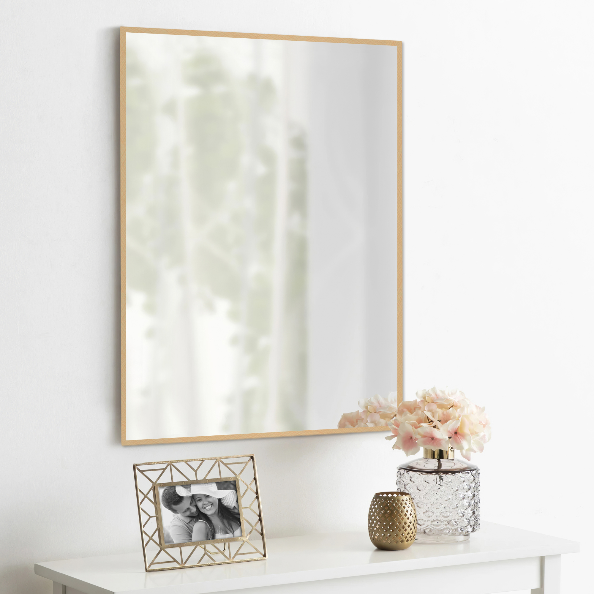 32"x24" Wall Mounted Mirror Rectangle Mirror PS Frame for Living Room Bathroom Bedroom,Gold