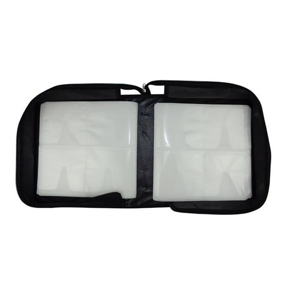 UPKOCH Portable CD DVD Wallet Case with Large Capacity and Separate Design for Black PU